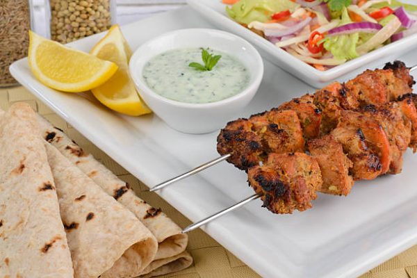 Crispy Chicken Tika Bowls with Mint Sauce