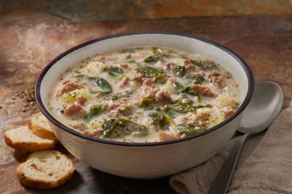 SAUAGE, POTATO, AND SPINACH SOUP